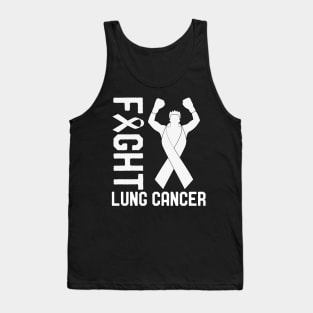 Fight Lung Cancer Awareness Month Ribbon Survivor Fighter Tank Top